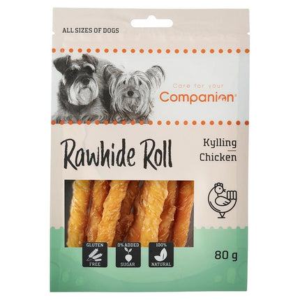 Companion rawhide rolls