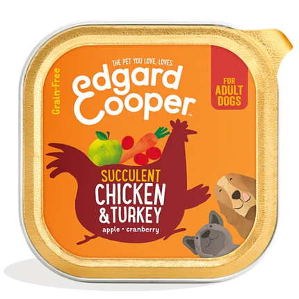 Edgar Cooper vådfoder kylling & kalkun | 300 g.