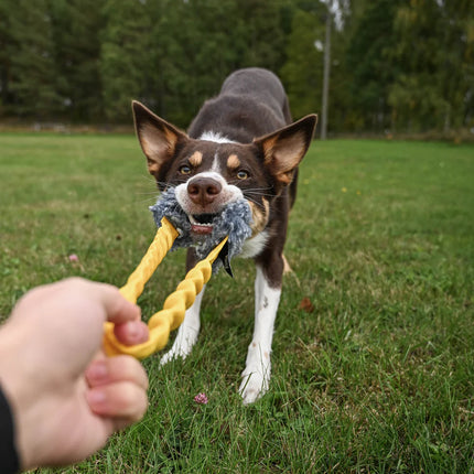 Hundlands trækkelegetøj ring med fårepels