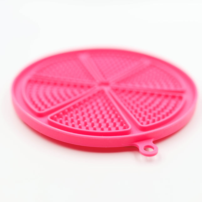 Lick'n'Snack slikkemåtte med sugekopper - pink