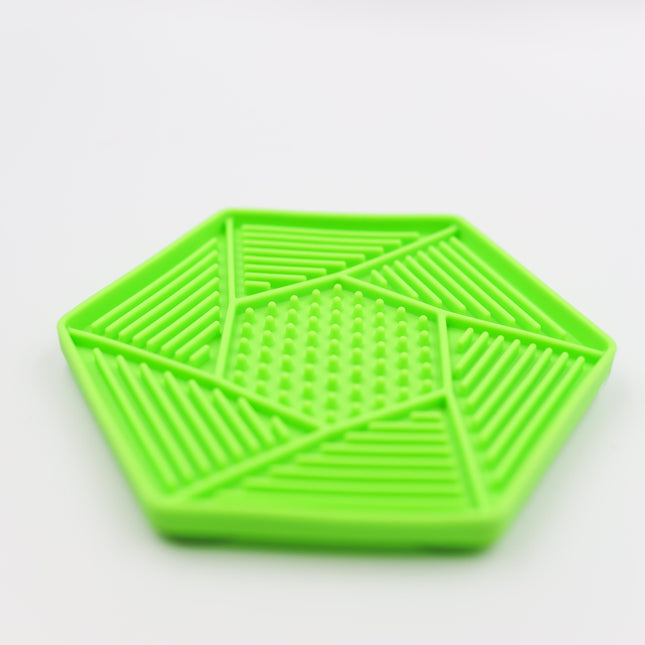 Lick'n'Snack slikkemåtte med sugekopper - grøn