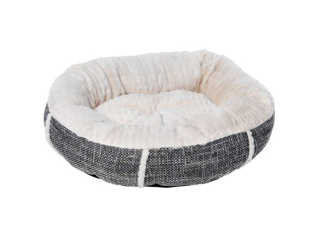 Blød, rund hundekurv med plys