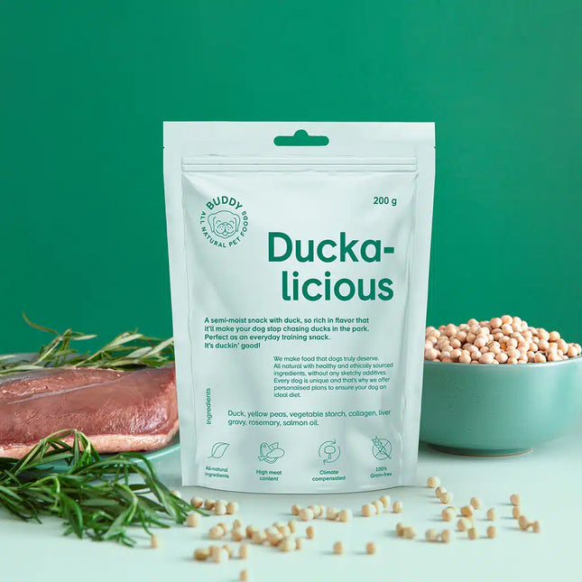 Buddy Duckalicious bløde godbidder m. and | 200 g.