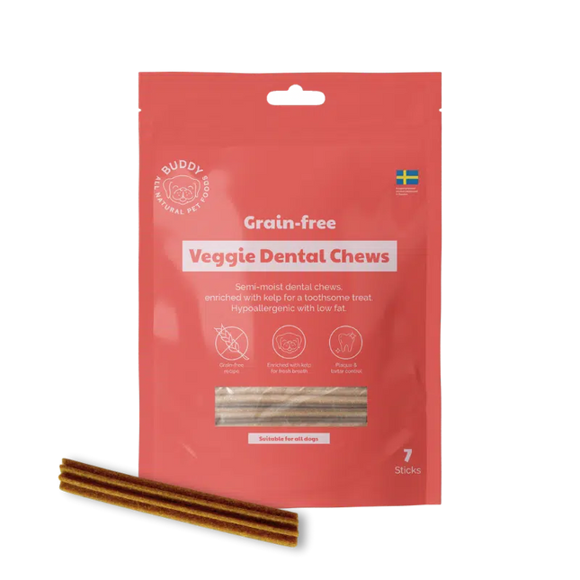 Buddy Veggie Dental Chews kornfri | 250g.