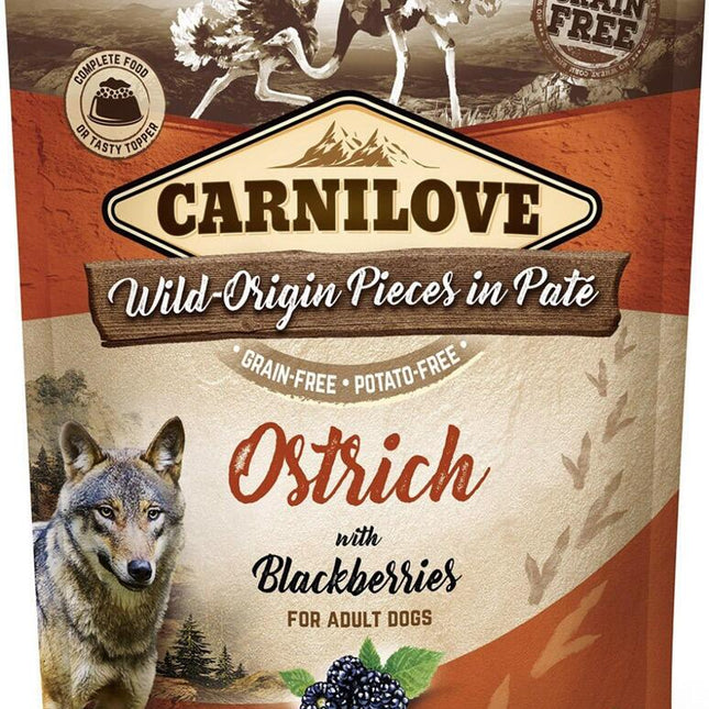 Carnilove Pouch Paté | struds & blåbær | 300g.