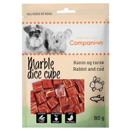 Companion marble dice | kanin & torsk | 80 g.