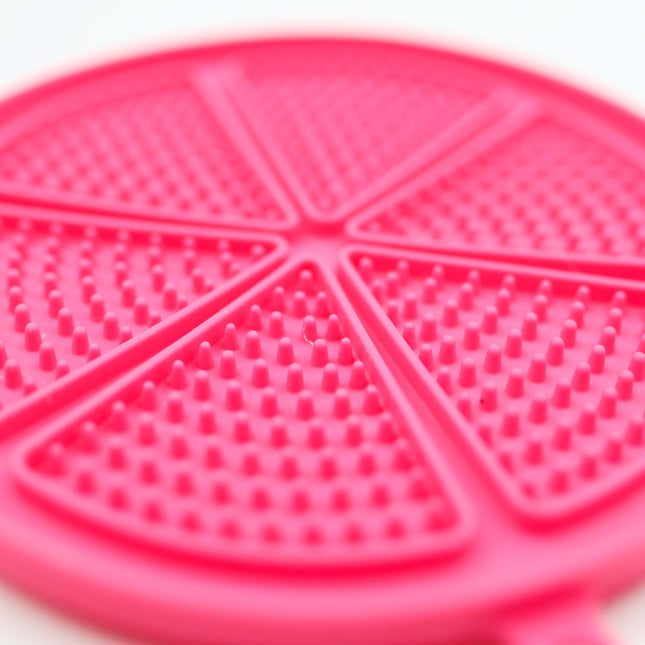 Lick'n'Snack slikkemåtte med sugekopper - pink