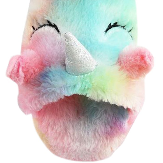 Enhjørninge-sutsko | regnbuefarvet bamse