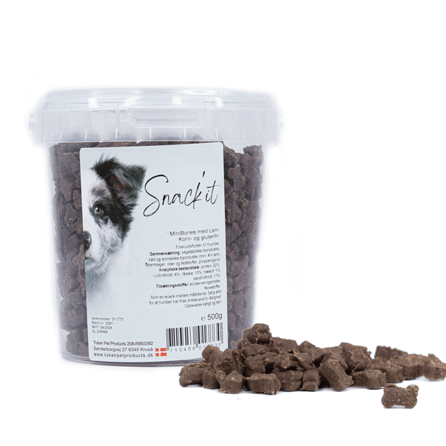 Snack'it Semi-Moist Mini Bones m. Lam | 500g