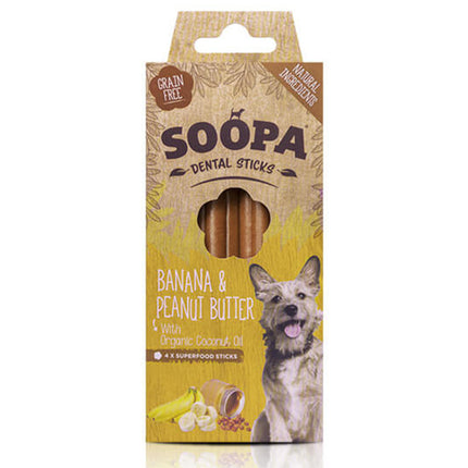 Soopa vegansk tandrensende tyggestand | Banan og peanutbutter