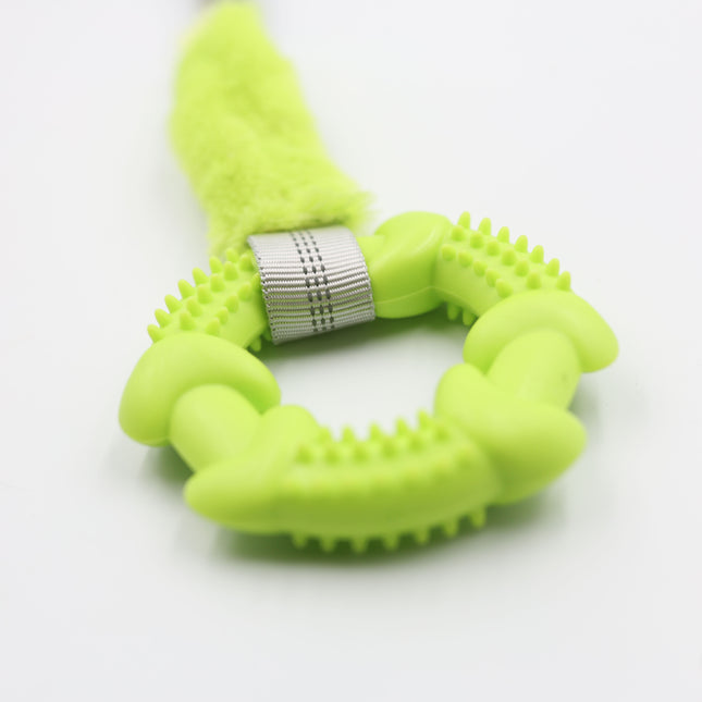 Trækkelegetøj m. gummiring og kunstpels