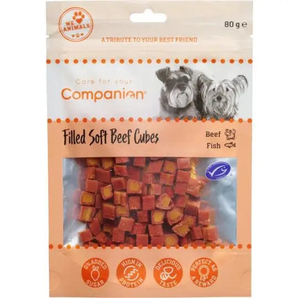Companion filled soft beef cubes| 80 g.