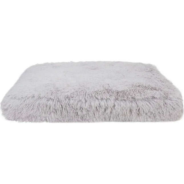 Fluffy hundepude lys grå