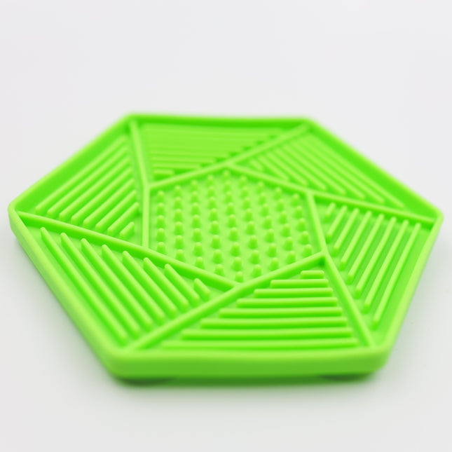 Lick'n'Snack slikkemåtte med sugekopper - grøn