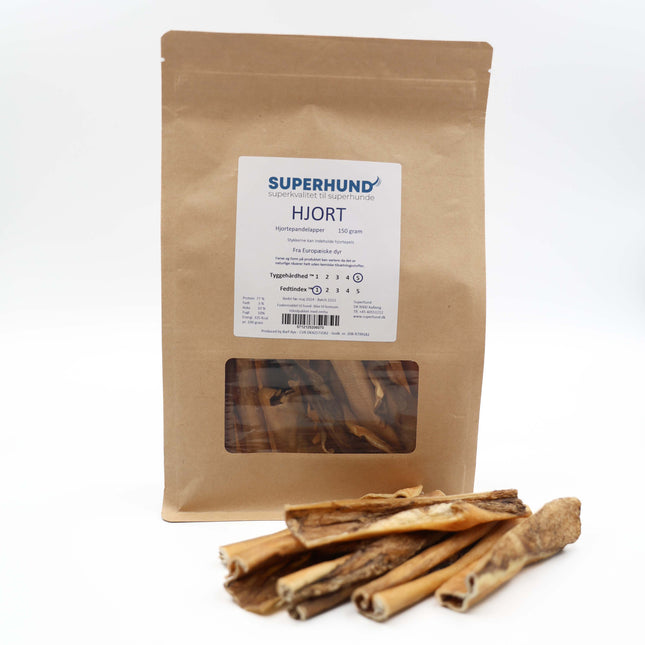 Superhund Hjortepandelapper 150g.